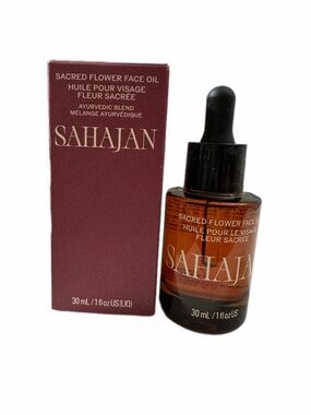 Sahajan Sacred Flower Face Oil Ayurvedic Blend 30ml / 1 fl oz NWT